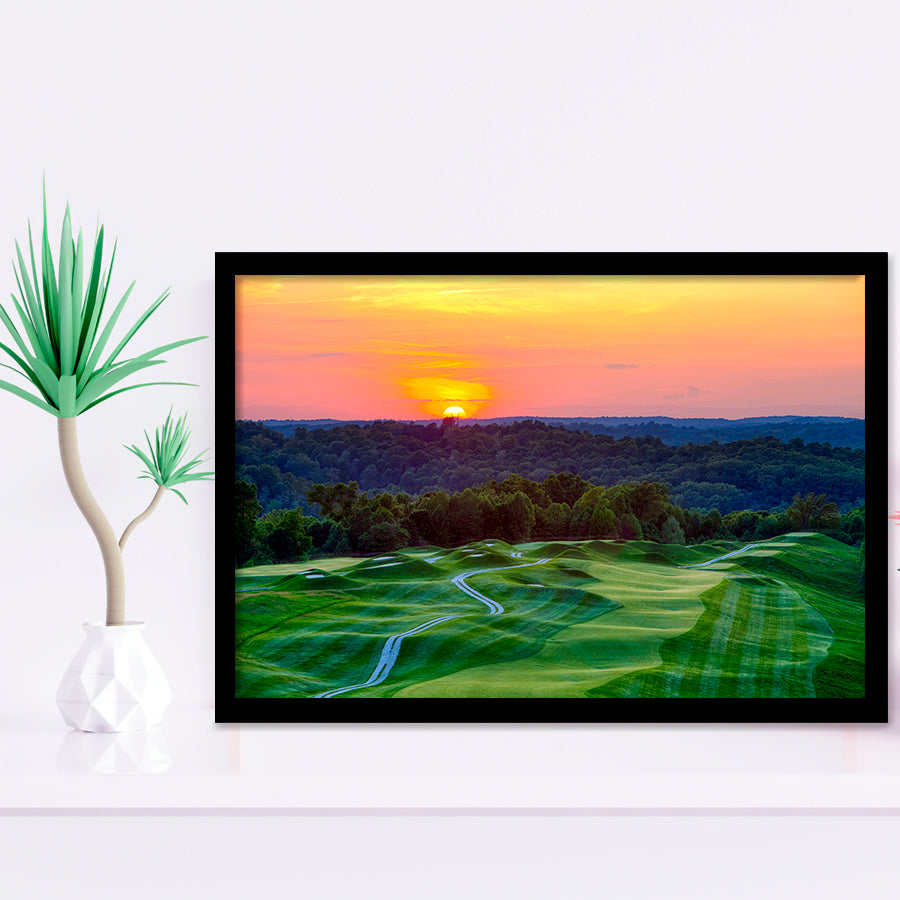 The Pete Dye Course At French Lick, Golf Sport Print, Golf Lover, Framed Art Prints Home Decor