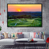 The Pete Dye Course At French Lick, Golf Art Print, Framed Canvas Prints Wall Art Decor, Floating Frame