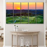 The Pete Dye Course At French Lick, 5 Panels Extra Large Canvas Prints Wall Art Decor
