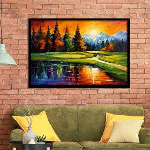 The Pete Dye Golf Course At French Oil Painting Framed Art Prints Wall Decor, Framed Painting Art