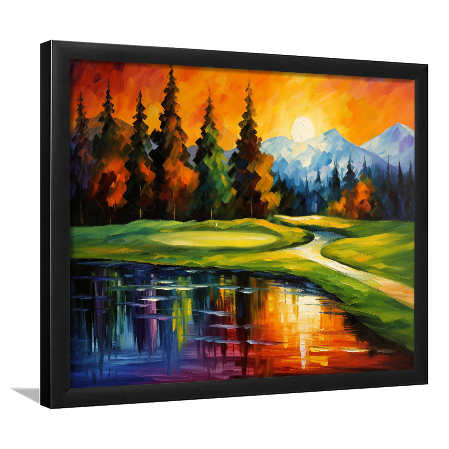 The Pete Dye Golf Course At French Oil Painting Framed Art Prints Wall Decor, Framed Painting Art