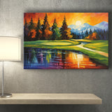 The Pete Dye Golf Course At French Oil Painting Canvas Prints Wall Art, Painting Art Home Decor