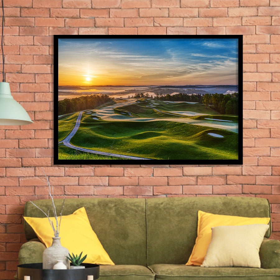 The Pete Dye Golf Course At French, Golf Sport Print, Golf Lover, Framed Art Prints Home Decor