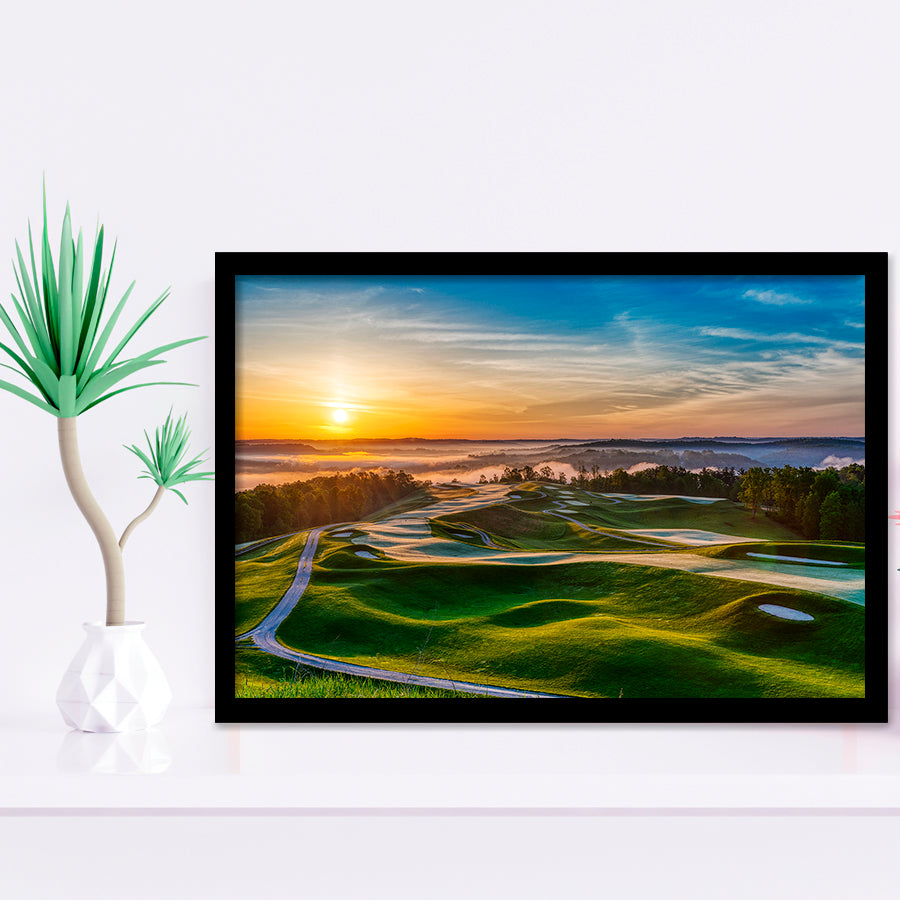 The Pete Dye Golf Course At French, Golf Sport Print, Golf Lover, Framed Art Prints Home Decor