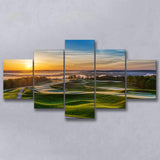 The Pete Dye Golf Course At French, Golf Art Print, 5 Panels Canvas Prints Wall Art Decor
