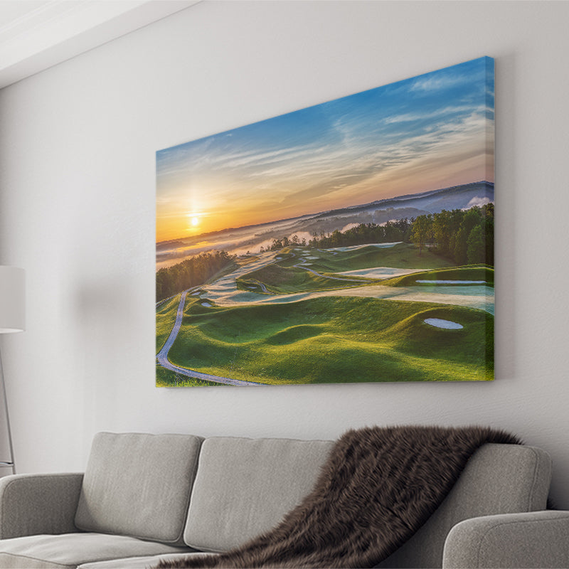 The Pete Dye Golf Course At French, Golf Art Print, Golf Lover, Canvas Prints Wall Art Decor