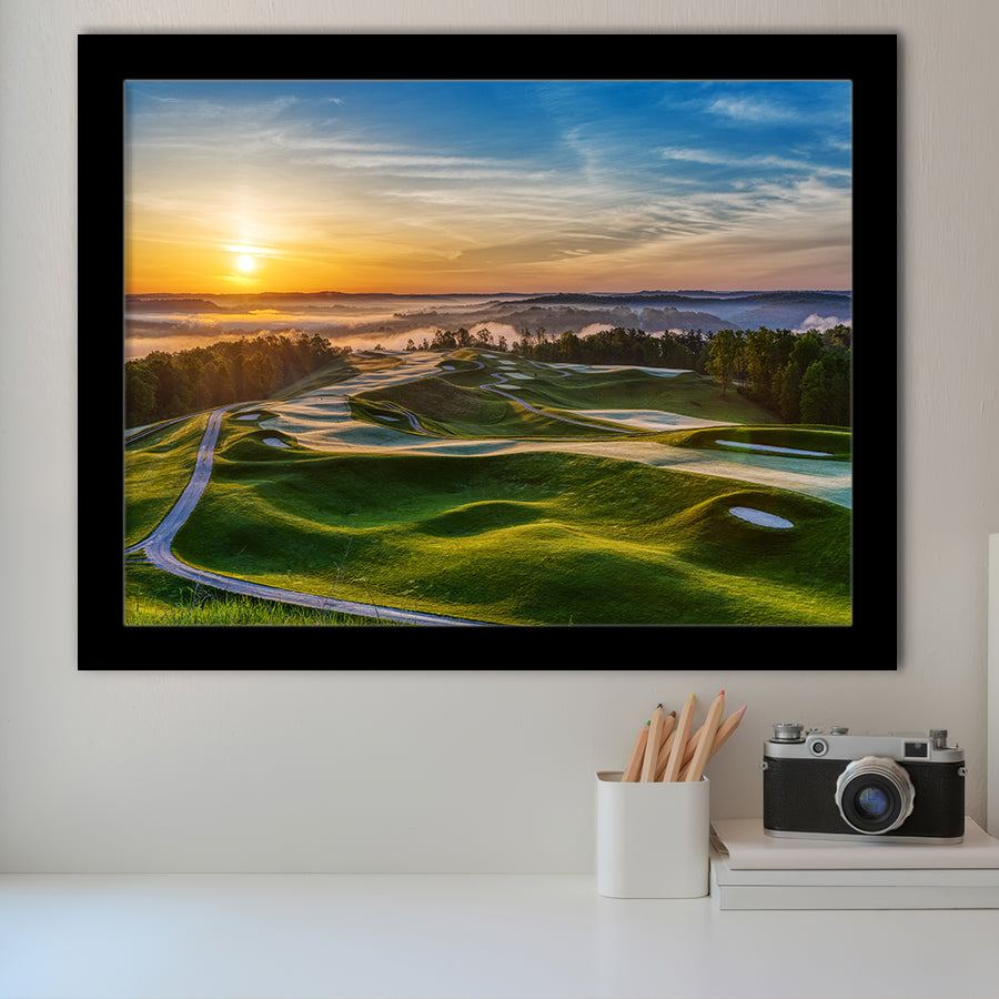 The Pete Dye Golf Course At French, Golf Sport Print, Golf Lover, Framed Art Prints Home Decor