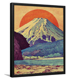 The Red Sunrise at Dayai Shore - Mountain art, Art Print, Frame Art