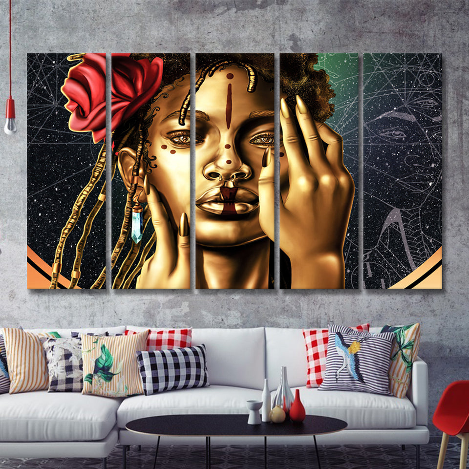 The Royalty Art Series 5 Pieces B Canvas Prints Wall Art - Painting Canvas, Multi Panels, Wall Decor