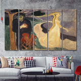 The Separation By Edvard Munch 5 Pieces B Canvas Prints Wall Art - Painting Canvas, Multi Panels,5 Panel, Wall Decor