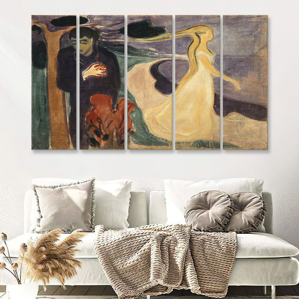 The Separation By Edvard Munch 5 Pieces B Canvas Prints Wall Art - Painting Canvas, Multi Panels,5 Panel, Wall Decor