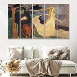 The Separation By Edvard Munch 5 Pieces B Canvas Prints Wall Art - Painting Canvas, Multi Panels,5 Panel, Wall Decor
