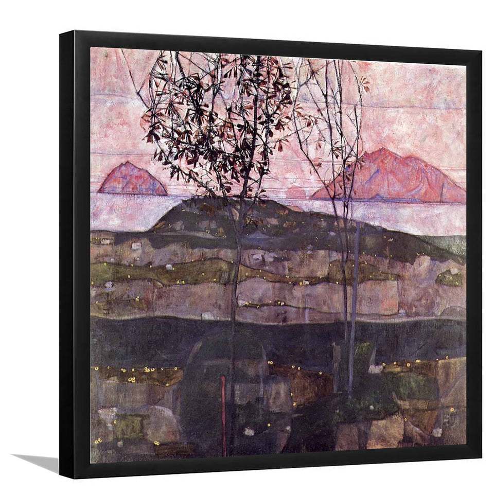 The Setting Sun By Egon SchieleArt Print,Canvas Art,Frame Art,Plexiglass Cover