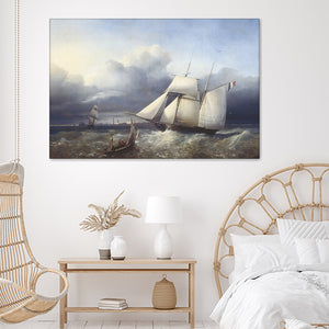 The Ship Charles V In A Storm 1840 By Petrus Weyts Maritime Museum Antwerp Belgium Canvas Wall Art - Canvas Prints, Prints For Sale, Painting Canvas