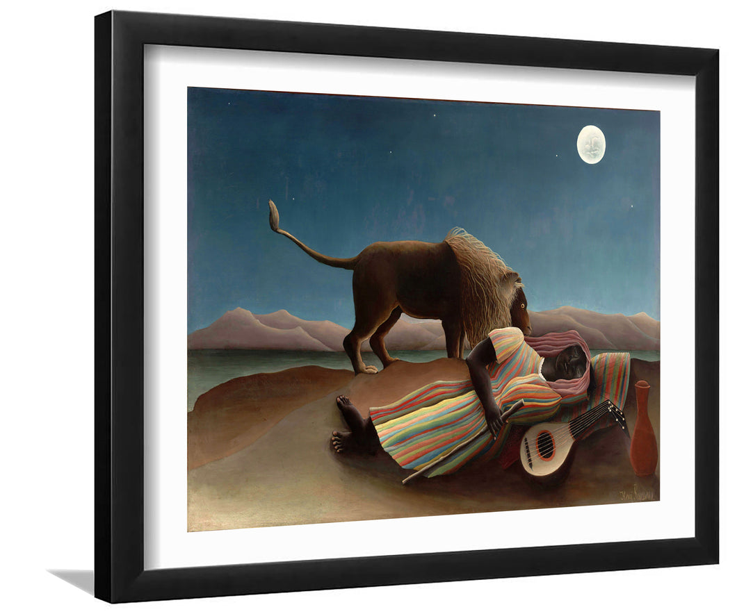 The Sleeping Gypsy By Henri Rousseau-Canvas art,Art Print,Frame art,Plexiglass cover