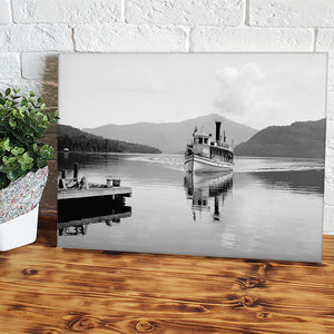 The Steamboat Doris On Lake Placid In The Adirondack Mountains New York C1902 Canvas Wall Art - Canvas Prints, Prints For Sale, Painting Canvas