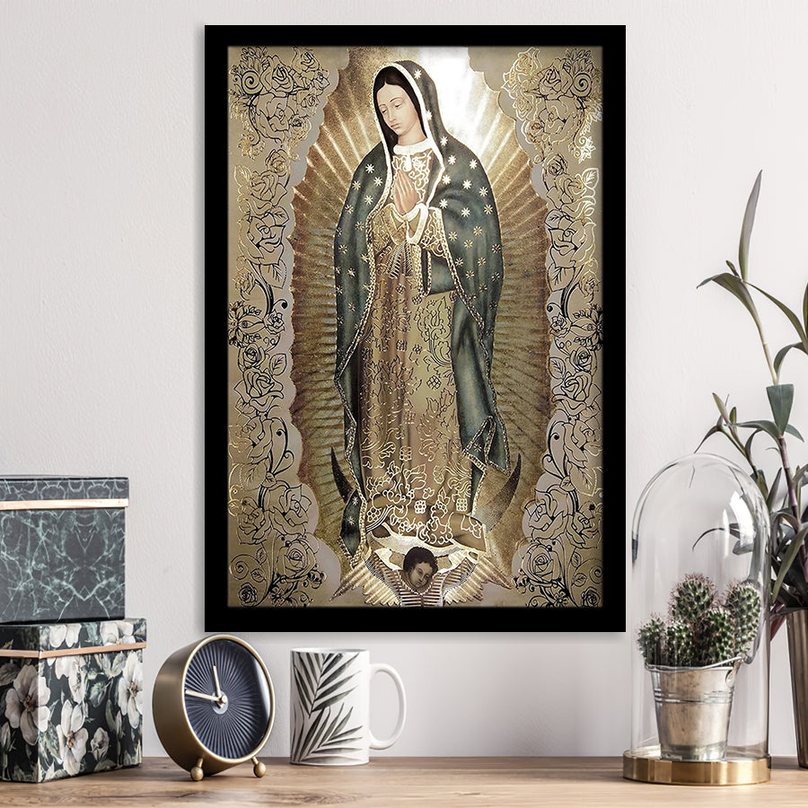 The Virgin Of Guadalupe Religious Art Decor Our Lady of Guadalupe Framed Art Prints Wall Decor - Painting Prints, Framed Picture