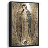 The Virgin Of Guadalupe Religious Our Lady of Guadalupe Framed Canvas Prints Wall Art - Painting Canvas, Wall Decor, Floating Frame