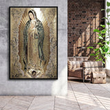 The Virgin Of Guadalupe Religious Our Lady of Guadalupe Framed Canvas Prints Wall Art - Painting Canvas, Wall Decor, Floating Frame