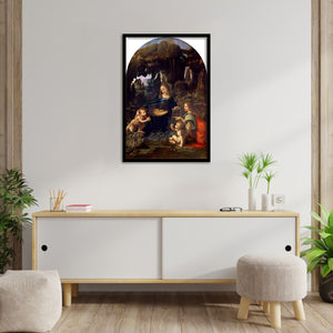 The Virgin Of The Rocks (Madonna Of The Rocks) By Leonardo Da Vinci-Art Print,Frame Art,Plexiglass Cover