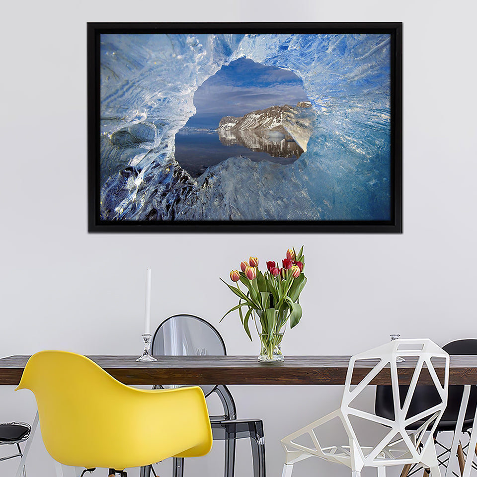 The Amount Of Ice In The Arctic Decreases On The Eyes Framed Canvas Wall Art - Canvas Prints, Painting Canvas,Framed Prints
