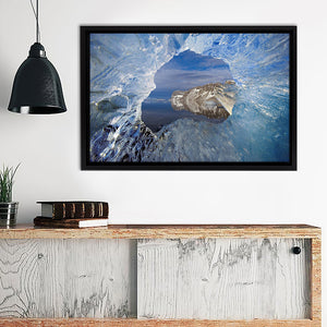 The Amount Of Ice In The Arctic Decreases On The Eyes Framed Canvas Wall Art - Canvas Prints, Painting Canvas,Framed Prints