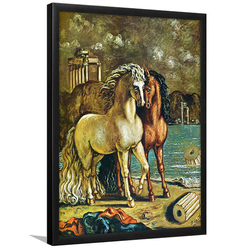 The Horses Of Apollo, Giorgio De Chirico, Horse Wall Art, Framed Art Prints Wall Art Home Decor, Ready to Hang