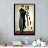 The Man And Old Toy Framed Canvas Prints Wall Art, Floating Frame, Large Canvas Home Decor