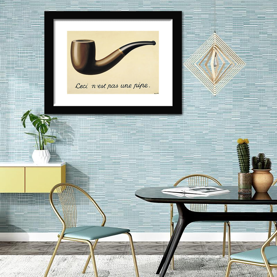 Thetreachery Of Images (This Is Not A Pipe)  By René Magritte-Canvas art,Art Print,Frame art,Plexiglass cover