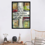 Through Christ Who Gives Me Strength Framed Art Prints - Framed Painting, Painting Art, Prints for Sale,Wall Art,Wall Decor