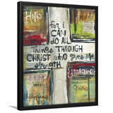 Through Christ Who Gives Me Strength Framed Art Prints - Framed Painting, Painting Art, Prints for Sale,Wall Art,Wall Decor