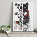Throw Me To The Wolves And Ill Return Leading The Park Canvas Prints Wall Art - Painting Canvas, Wall Decor, Painting Prints