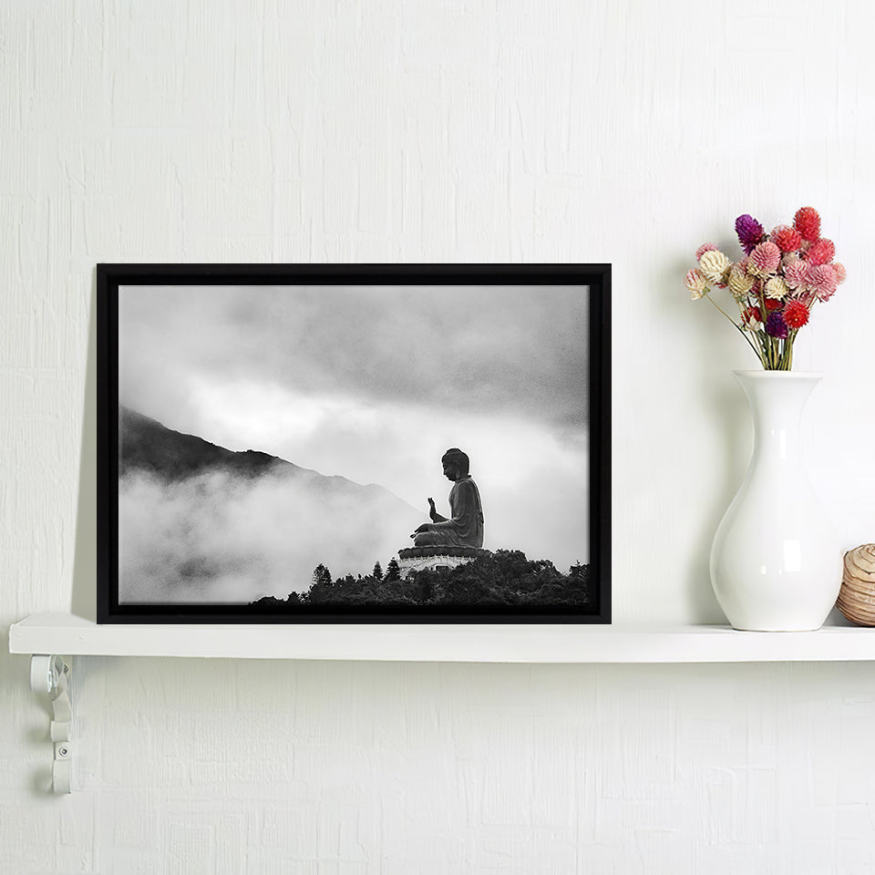 Tian Tan Buddha Ngong Ping Lantau Island Hong Kong  Framed Canvas Prints - Painting Canvas, Framed Art, Canvas Art, Prints for Sale,Wall Art