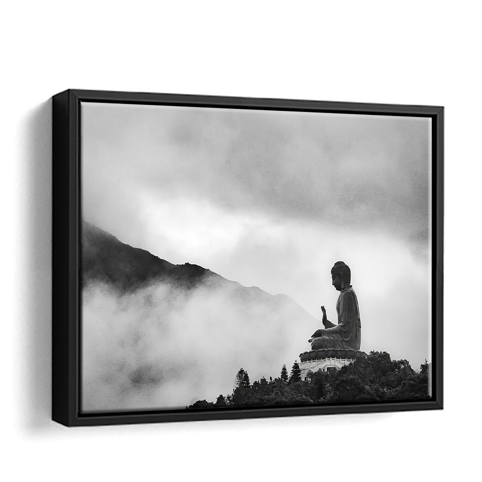 Tian Tan Buddha Ngong Ping Lantau Island Hong Kong  Framed Canvas Prints - Painting Canvas, Framed Art, Canvas Art, Prints for Sale,Wall Art