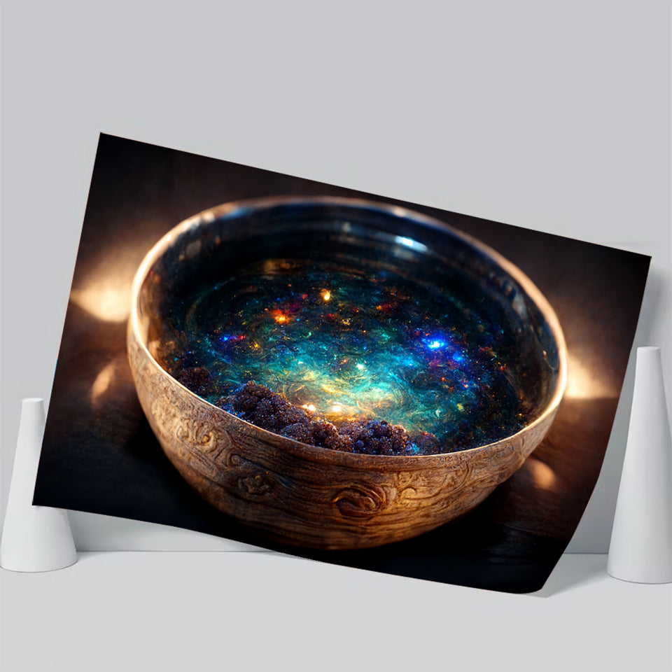Tibetan Bowl Filled With Cosmic Soup, Poster Art, Poster Print Wall Art Decor