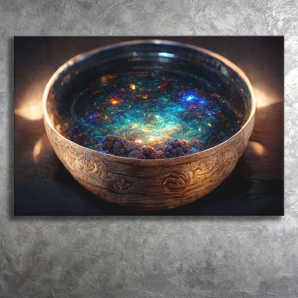 Tibetan Bowl Filled With Cosmic Soup, Canvas Prints Wall Art Decor - Painting Canvas,Art Prints