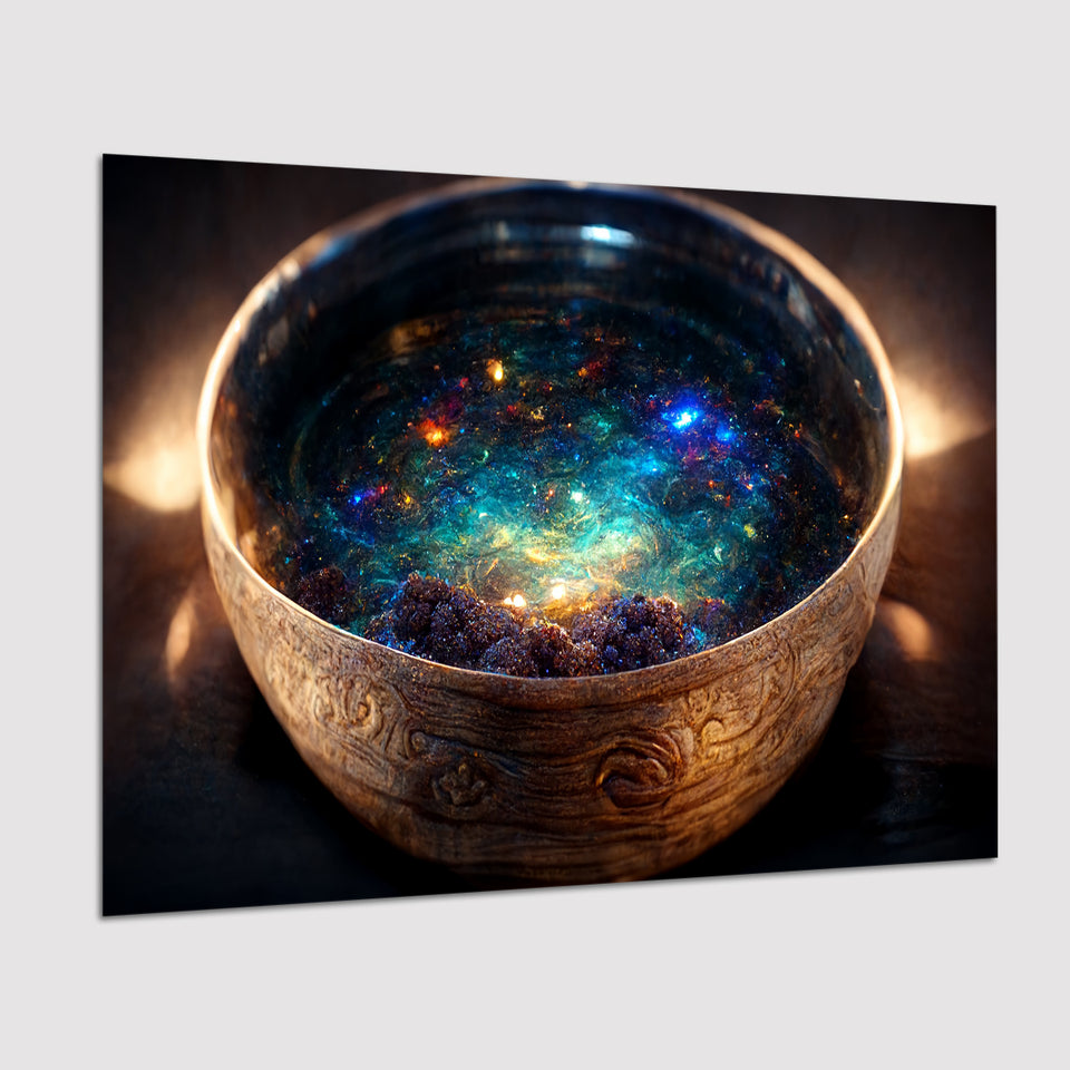 Tibetan Bowl Filled With Cosmic Soup, Poster Art, Poster Print Wall Art Decor