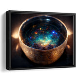 Tibetan Bowl Filled With Cosmic Soup, Framed Canvas Prints Wall Art Decor, Framed Picture