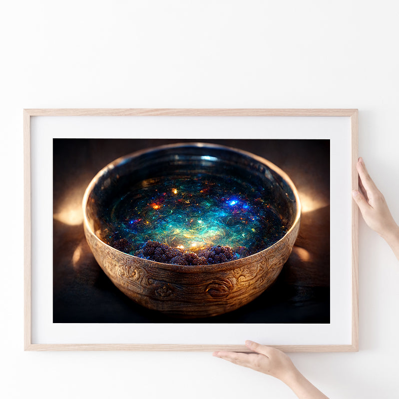 Tibetan Bowl Filled With Cosmic Soup, Poster Art, Poster Print Wall Art Decor