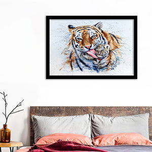 Tiger Cub Mom And Bab Framed Wall Art Print - Framed Art, Prints for Sale, Painting Art, Painting Prints