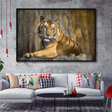Tiger Printing Art Big Cat Wild Animal Art Framed Canvas Prints Wall Art Decor - Paiting Canvas, Art Prints, Floating Frame