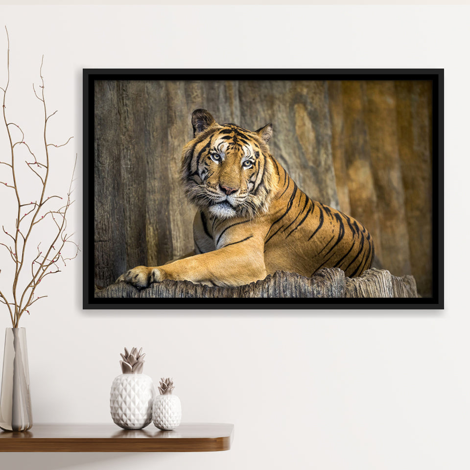Tiger Printing Art Big Cat Wild Animal Art Framed Canvas Prints Wall Art Decor - Paiting Canvas, Art Prints, Floating Frame