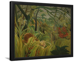 Tiger in a Tropical Storm, Henri Rousseau-Forest art, Art print, Plexiglass Cover