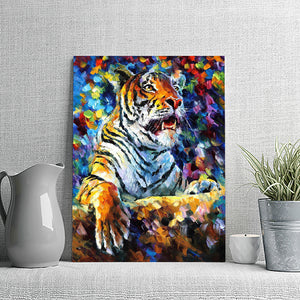 Tiger With Art Canvas Wall Art - Canvas Prints, Prints Painting, Prints on Sale,Canvas on Sale