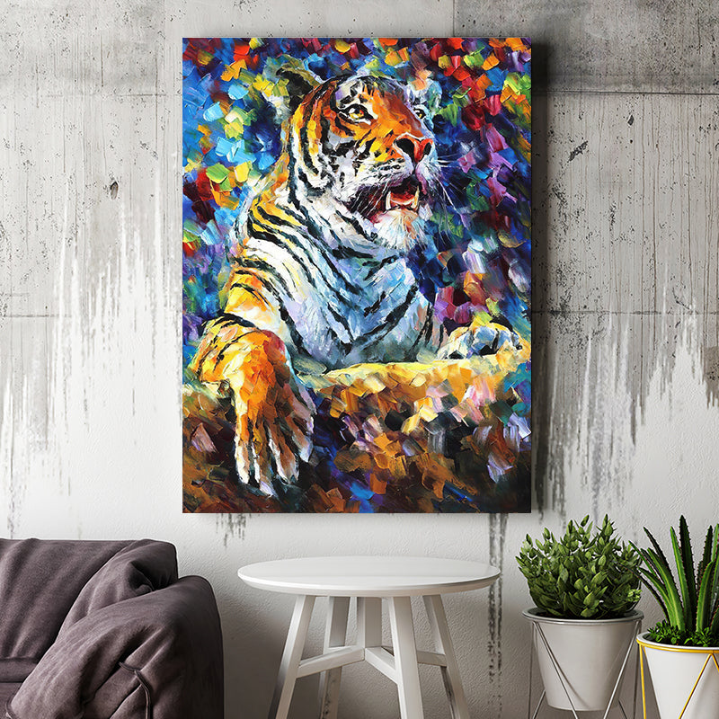 Tiger With Art Canvas Wall Art - Canvas Prints, Prints Painting, Prints on Sale,Canvas on Sale