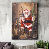 Time to Go Santa Claus Canvas Xmas Prints Wall Art - Painting Canvas, Home Wall Decor, Canvas Gift, Prints for Sale