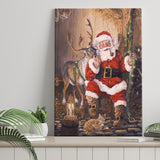 Time to Go Santa Claus Canvas Xmas Prints Wall Art - Painting Canvas, Home Wall Decor, Canvas Gift, Prints for Sale