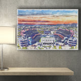 Titans Football Stadium Nissan Stadium Watercolor, Sport Art Prints Fan Gift, Canvas Prints Wall Art Decor