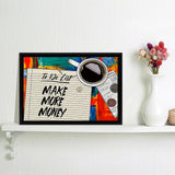 To Do List Make More Money Painting Framed Canvas Wall Art - Canvas Prints, Painting Canvas,Prints for Sale