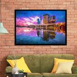 Tokyo Japan Skyline On Sumida River City Art Watercolor Framed Art Prints Wall Art Decor,Framed Picture